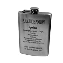 Load image into Gallery viewer, 8oz Polyjuice Potion with Ingredients Stainless Steel Flask