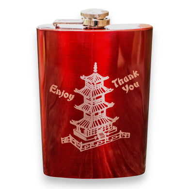 8oz RED Chinese Take-Out Flask