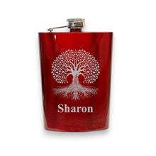 Load image into Gallery viewer, 8oz - CUSTOM - PERSONALIZED - Celtic Tree of Life Flask