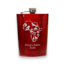 Load image into Gallery viewer, 8oz Flask - African Scene PERSONALIZED