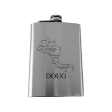 Load image into Gallery viewer, 8oz Flask - Central America PERSONALIZED Stainless Steel