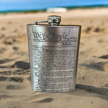 Load image into Gallery viewer, 8oz We the People Stainless Steel Flask