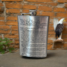 Load image into Gallery viewer, 8oz We the People Stainless Steel Flask