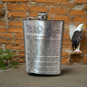 8oz We the People Stainless Steel Flask