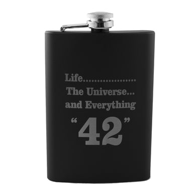 8oz BLACK 42 Flask