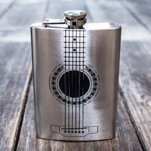 Load image into Gallery viewer, 8oz Acoustic Guitar Stainless Steel Flask