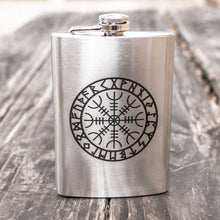 Load image into Gallery viewer, 8oz Aegishjalmur Stainless Steel Flask