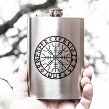 Load image into Gallery viewer, 8oz Aegishjalmur Stainless Steel Flask