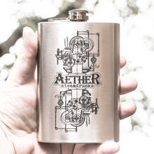 Load image into Gallery viewer, 8oz Aether Steamdrunks Stainless Steel Flask