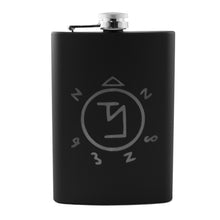 Load image into Gallery viewer, 8oz BLACK Angel Ward Flask