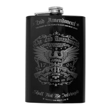 Load image into Gallery viewer, 8oz BLACK 2nd Amendment Flask