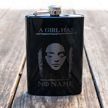 Load image into Gallery viewer, 8oz BLACK A Girl Has No Name Flask