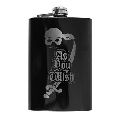 8oz BLACK As You Wish Flask