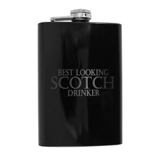 Load image into Gallery viewer, 8oz BLACK Best Looking Scotch Drinker Flask
