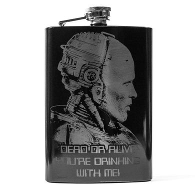 8oz BLACK Dead or Alive Flask