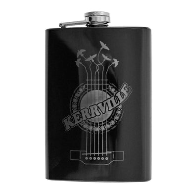8oz BLACK Kerrville Flask