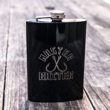 Load image into Gallery viewer, 8oz BLACK Master Baiter Flask