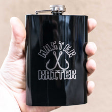 Load image into Gallery viewer, 8oz BLACK Master Baiter Flask