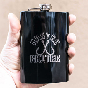 8oz BLACK Master Baiter Flask