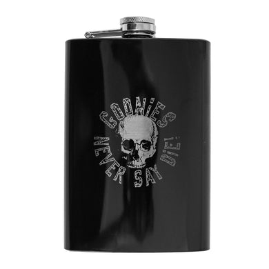 8oz BLACK Never Say Die Flask