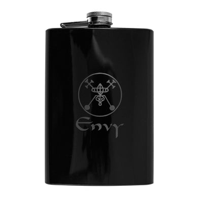 8oz BLACK Seven Deadly Sins ENVY Flask