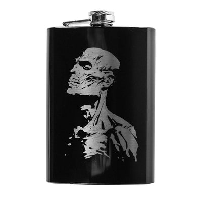 8oz BLACK Zombie Flask