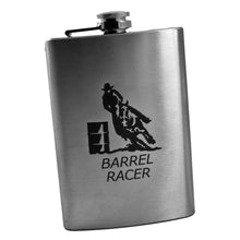 Load image into Gallery viewer, 8oz Barrel Racer Stainless Steel Flask