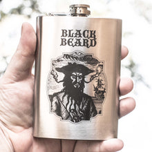 Load image into Gallery viewer, 8oz Stainless Steel Black Beard Flask