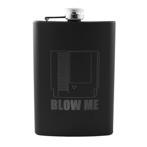 8oz BLACK Blow Me Cartridge Flask