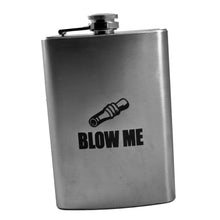 Load image into Gallery viewer, 8oz Blow Me Duck caller Stainless Steel Flask