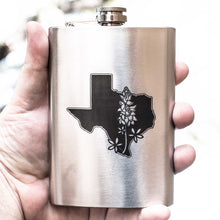 Load image into Gallery viewer, 8oz Bluebonnet - Texas Stainless Steel Flask