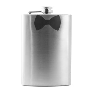 8oz Bowtie Stainless Steel Flask