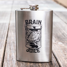 Load image into Gallery viewer, 8oz Brain Juice Stainless Steel Flask