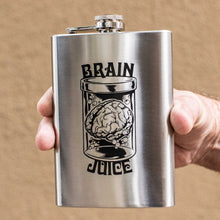 Load image into Gallery viewer, 8oz Brain Juice Stainless Steel Flask