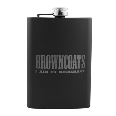 8oz BLACK Browncoats Black Flask