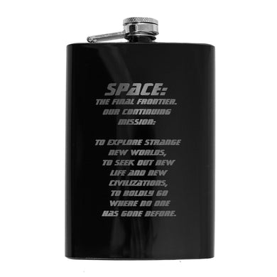 8oz BLACK Captain's Oath Flask