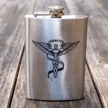 Load image into Gallery viewer, 8oz Chiropractic Stainless Steel Flask