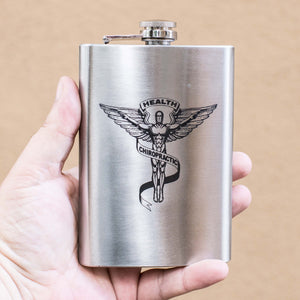 8oz Chiropractic Stainless Steel Flask