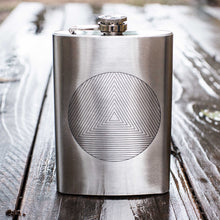 Load image into Gallery viewer, 8oz Circle Triangle Design Stainless Steel Flask