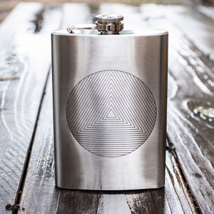 8oz Circle Triangle Design Stainless Steel Flask