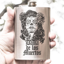 Load image into Gallery viewer, 8oz Dama De Los Muertos Stainless Steel Flask