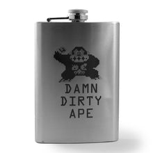 Load image into Gallery viewer, 8oz Damn Dirty Ape Stainless Steel Flask