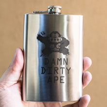 Load image into Gallery viewer, 8oz Damn Dirty Ape Stainless Steel Flask