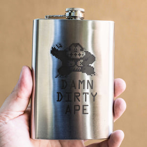 8oz Damn Dirty Ape Stainless Steel Flask