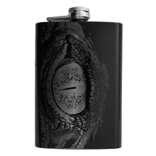 Load image into Gallery viewer, 8oz Dragon Eye Black Flask