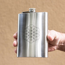 Load image into Gallery viewer, 8oz Flower of Life Stainless Steel Flask