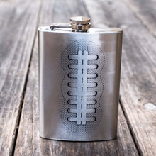 Load image into Gallery viewer, 8oz Football Stainless Steel Flask