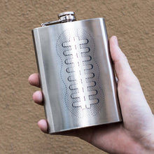 Load image into Gallery viewer, 8oz Football Stainless Steel Flask