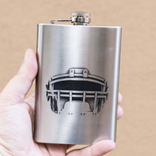 Load image into Gallery viewer, 8oz Football Helmet Stainless Steel Flask