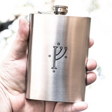 Load image into Gallery viewer, 8oz G Rune Stainless Steel Flask